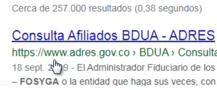 enlace web fosyga
