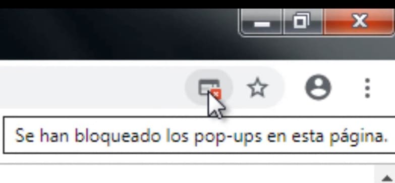 pop ups bloqueados