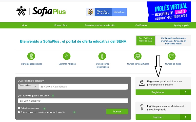 registrate en sofia blackboard