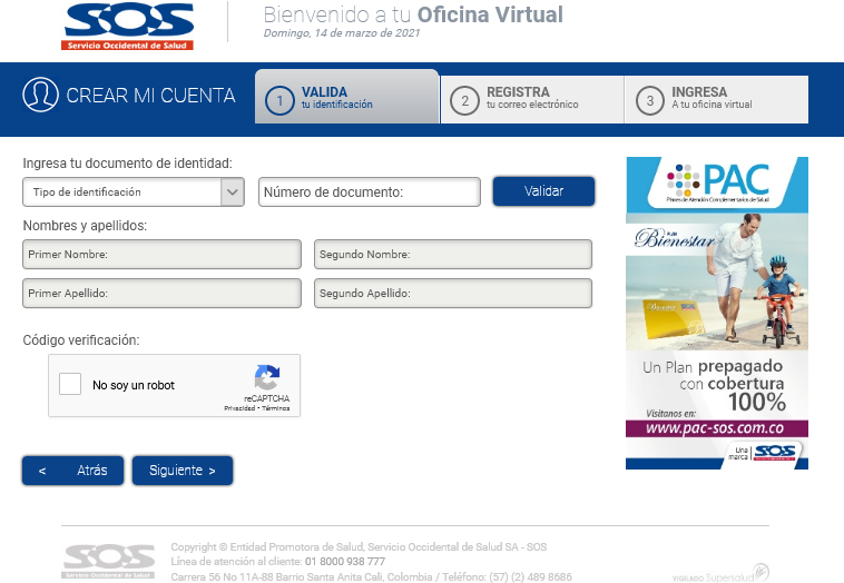 Registro EPS SOS